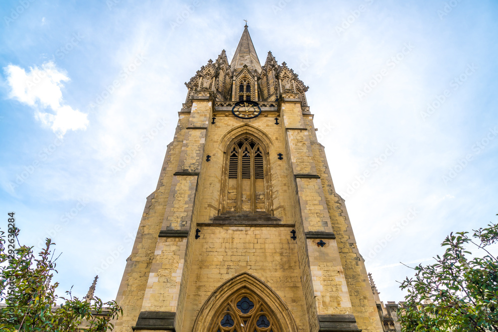 Beautiful Architecture at University Church of St Mary the Virgin in Oxford, UK