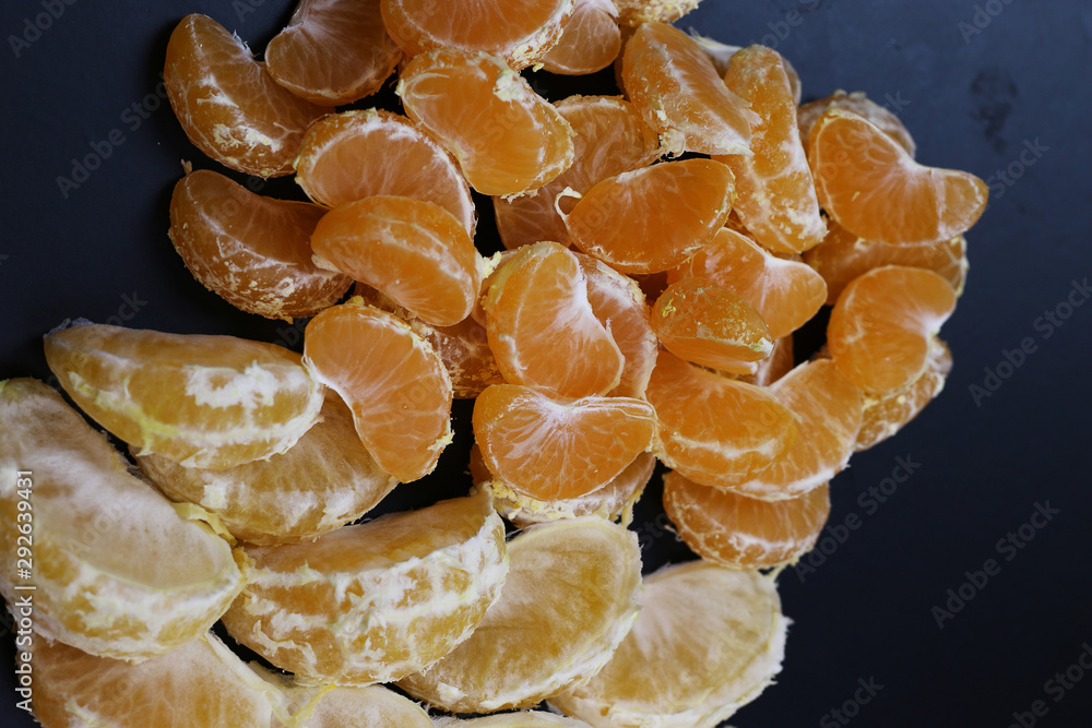 mandarin fruit isolate black mandarin fruit isolate black