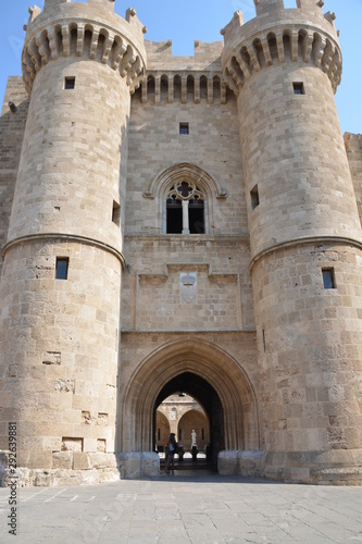 The Palace of the Grand Master of the Knights of Rhodes , also known as the Kastello, is a famous medieval castle in the city of Rhodes. The island of Rhodes. photo