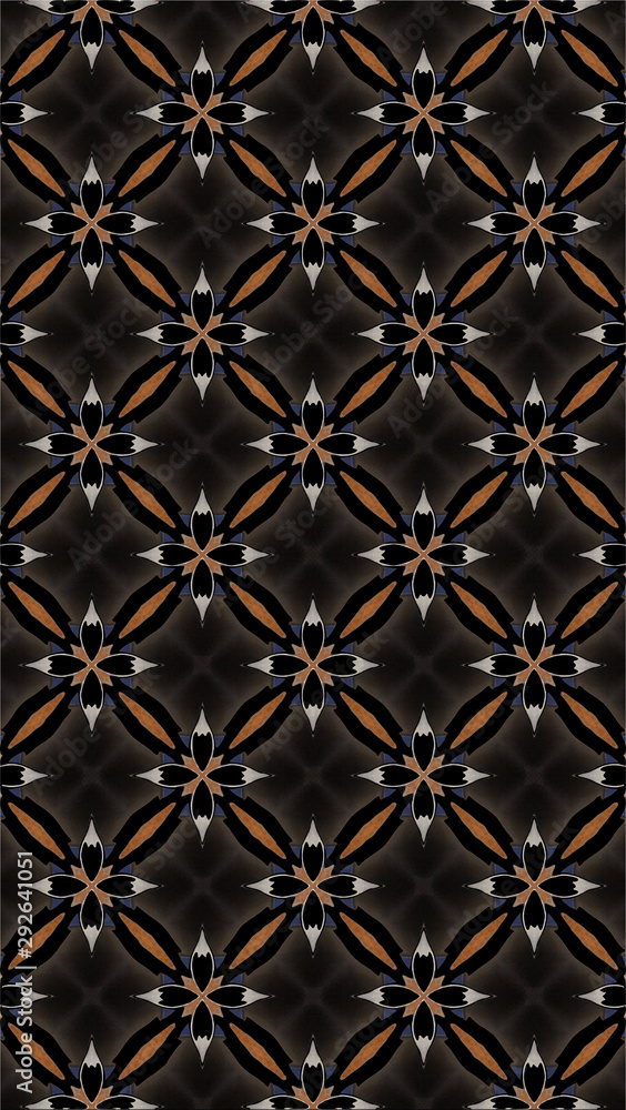 Fototapeta premium Ornate geometric pattern and abstract multicolored background