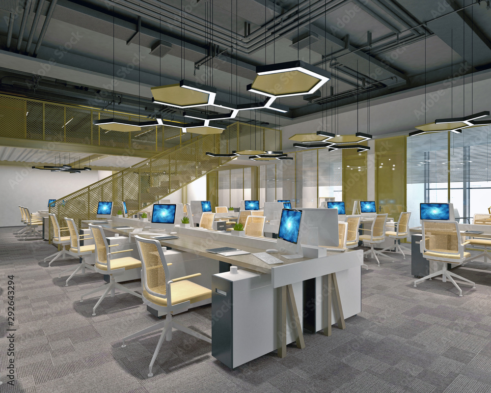 3d render. Modern office interior. 3d render. Modern office interior.