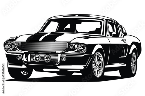 Classic vintage retro car design