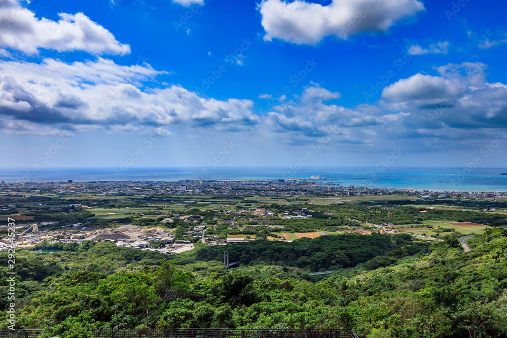 View of Ishigaki City from Ishigakijima Banna Park Observatory