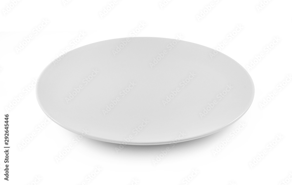 white plate isolated on white background. white plate isolated on white background.