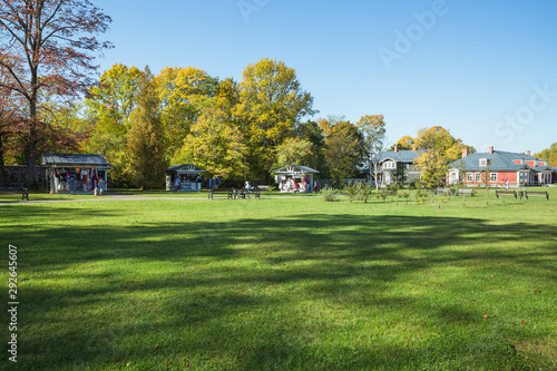 City Sigulda, Latvia Republic. Old renovated manor in city garden. 27. Sep. 2019