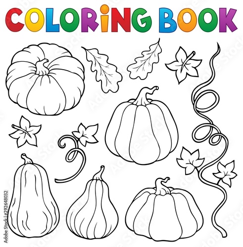 Coloring book pumpkins collection 1