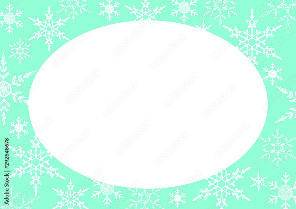 手描き画 クリスマス 雪フレーム 横長 Stock Vector Adobe Stock 手描き画 クリスマス 雪フレーム 横長 Stock Vector Adobe Stock