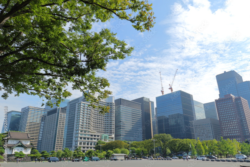 Fototapeta premium 東京駅丸の内皇居江戸城