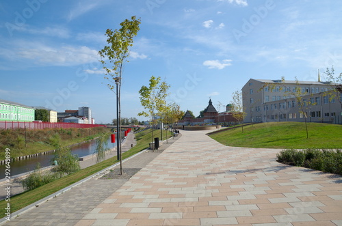 Kazanskaya embankment in Tula on a Sunny day, Russia photo