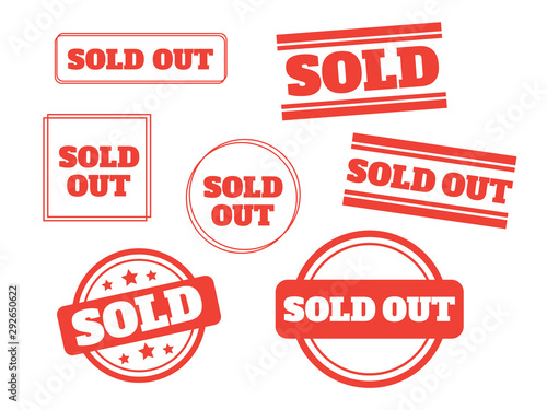 Sold out stamps grunge. Sold out badge