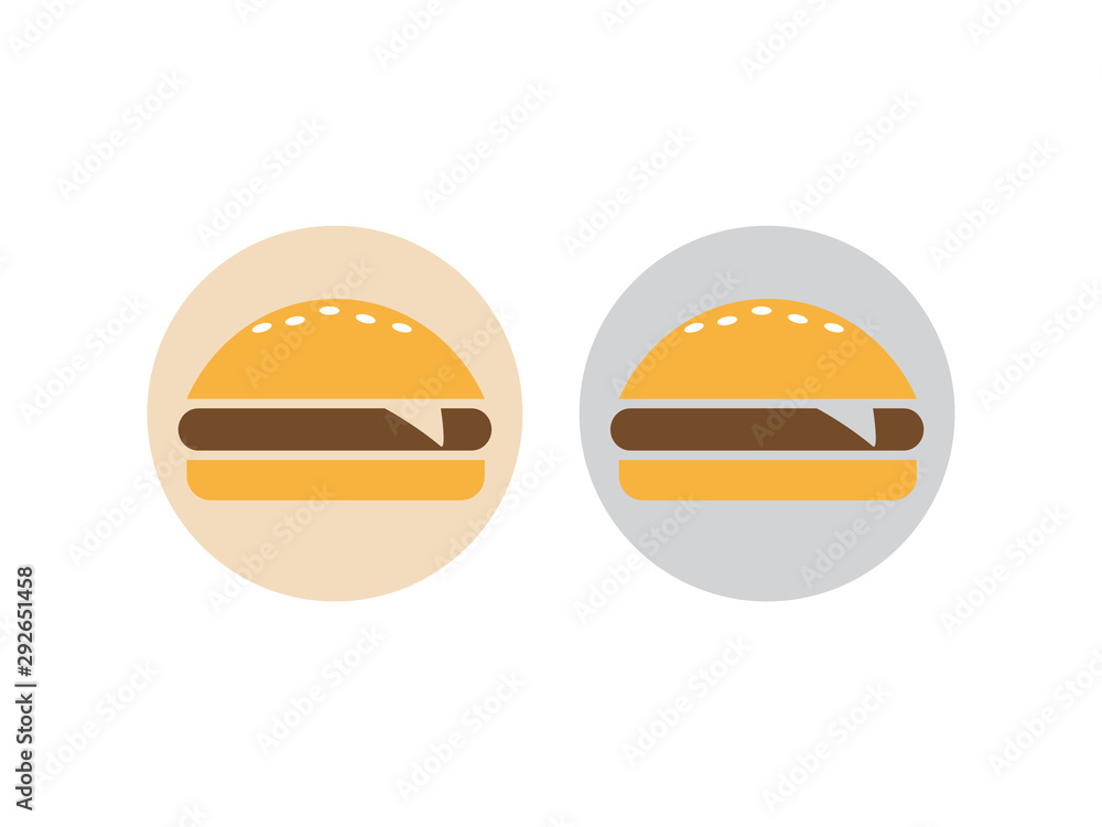 Fast food burger icon. Burger icon vector. Burger sign or symbol Fast food burger icon. Burger icon vector. Burger sign or symbol