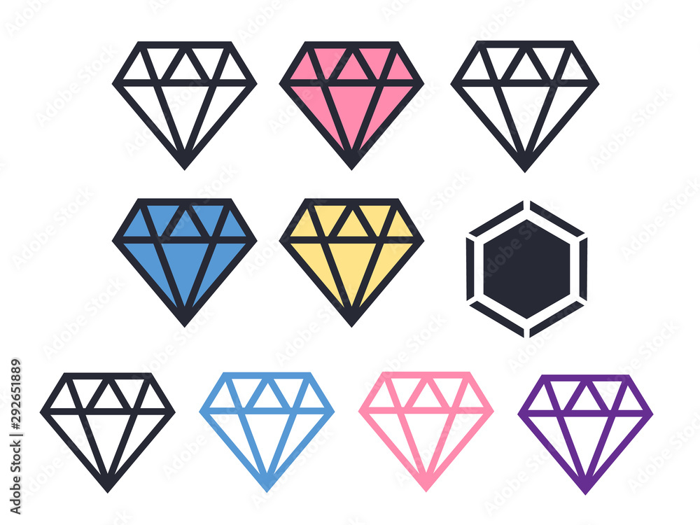 diamond line art geometry logo. Brilliant vector icon diamond line art geometry logo. Brilliant vector icon