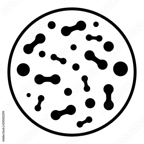 Probiotic vector icon. bacteria illustration symbol. Lactic prebiotic healthy flora care.