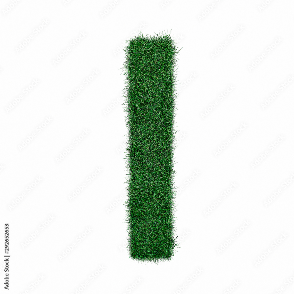 Letter I made of grass - aklphabet green environment nature Letter I made of grass - aklphabet green environment nature