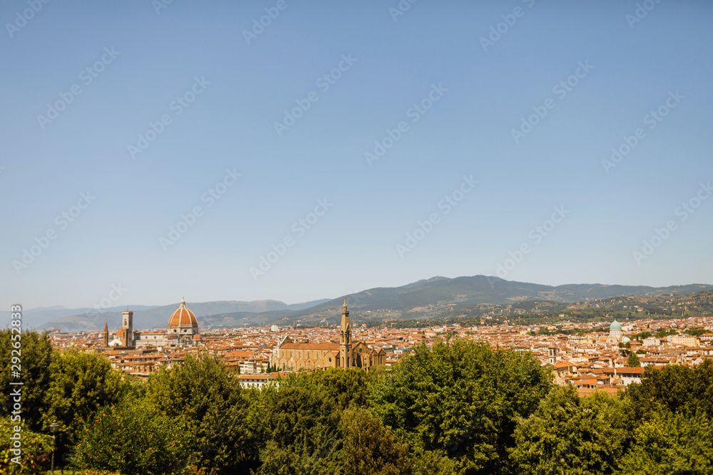 View of Florence, Cathedral of Santa Maria del Fiore, Florence architecture and landmark, Italy, Europe