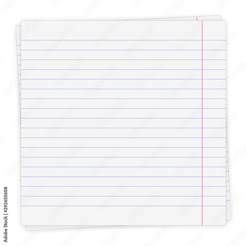 Sheet of paper in a line, vector illustration. Sheet of paper in a line, vector illustration.