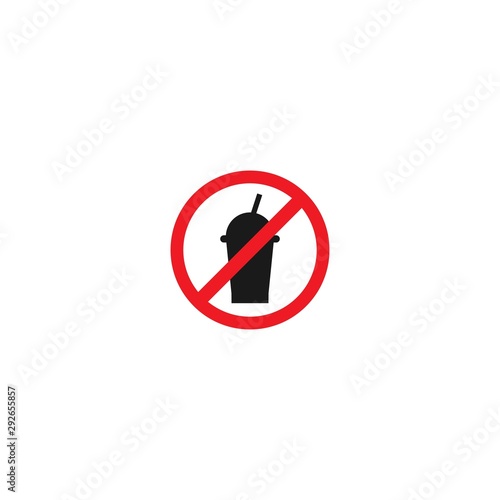 No plastic cups with straw. stop using disposable polythene package. Save the earth, environment concept.