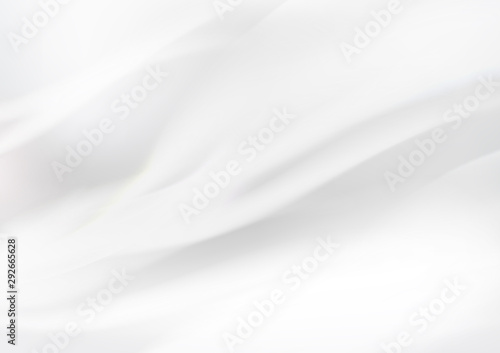 White abstract background, wave motion vector illustration