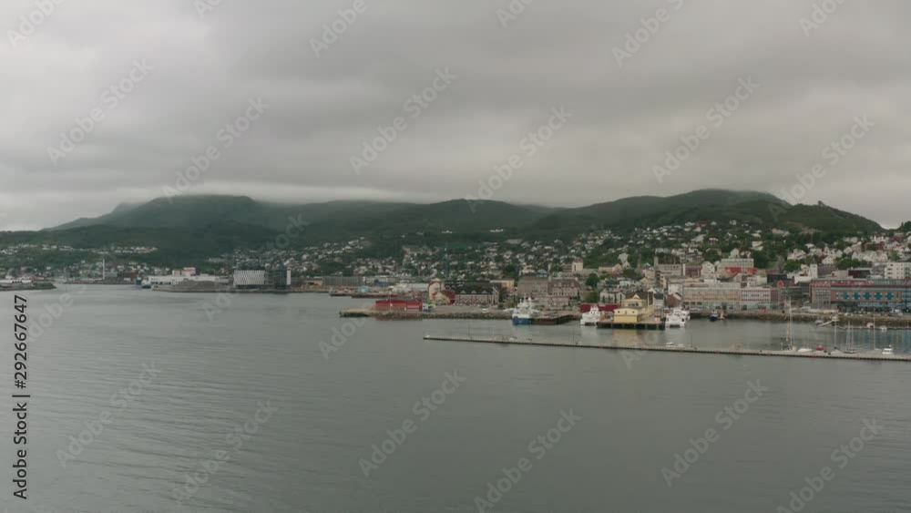 Harstad aerial view. Norway. Lofoten islands Harstad aerial view. Norway. Lofoten islands