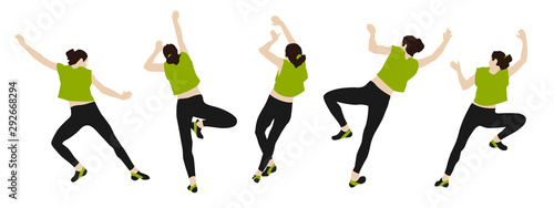 Set of climbers on a wall in the gym isolated on white background flat style. vector illustration.