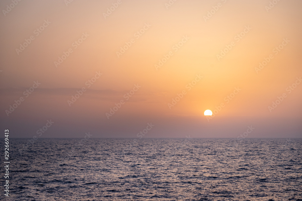 Sunset over sea