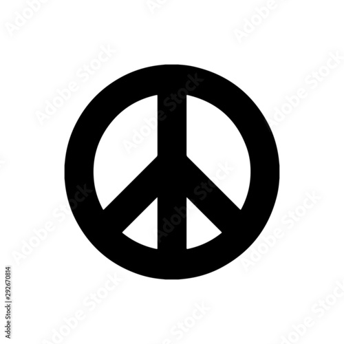 Peace and love antiwar icon pacifism symbol hippie culture sign