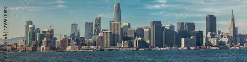 San Francisco Ca. business district seen from Treasure Island on a clear day 