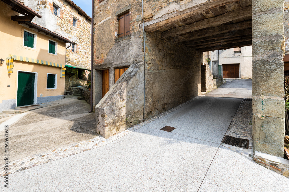 The village of Fratta in the Trevigiani hills The village of Fratta in the Trevigiani hills