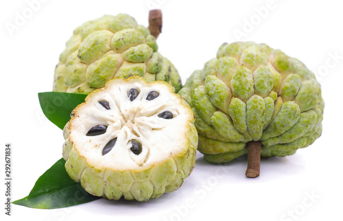 Annona or Custard apple isolated on white background