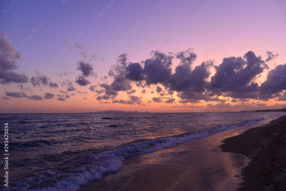 Sonnenaufgang am Amoudara Strand, Heraklion/Kreta