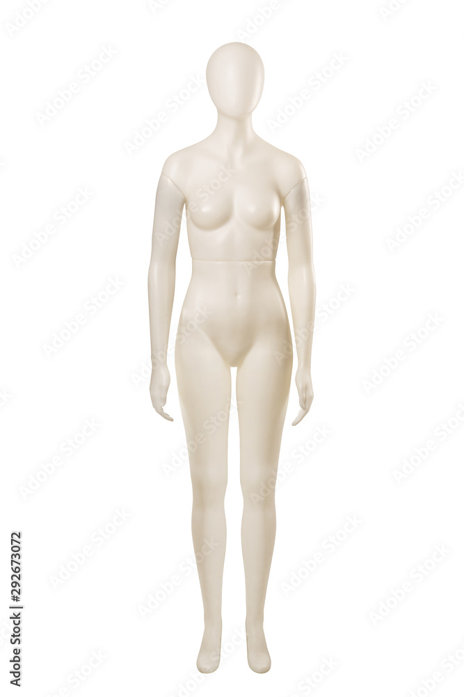 Female mannequin dummy isolated on white