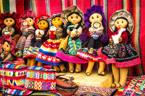 Traditional Peruvian Dolls for Sale at the Market in Pisaq, Peru