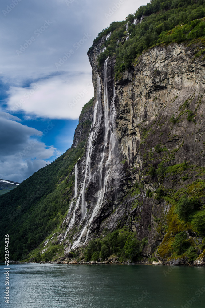 Seven sisters waterfalls on Norway