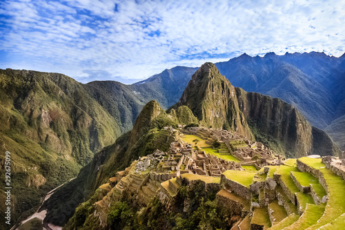 Morning View of Machu Picchu  UNESCO World Heritage 