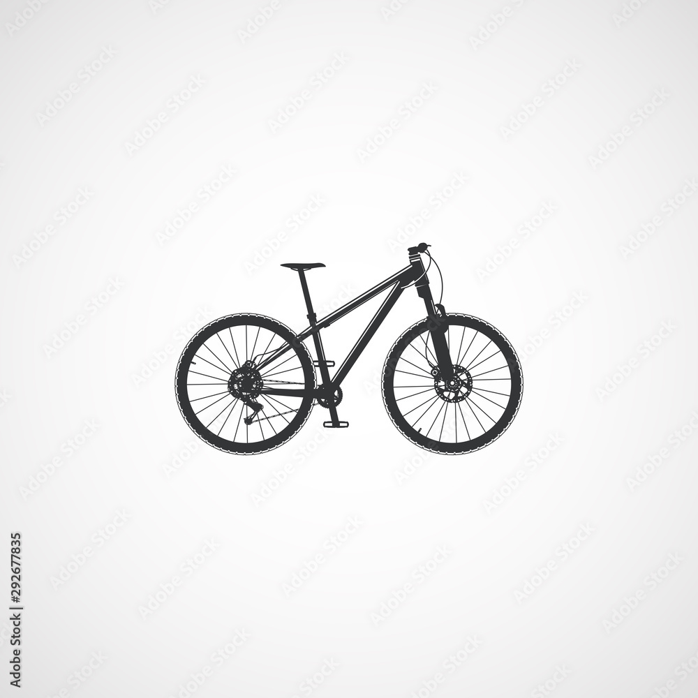 Trail mountain bike, vector.