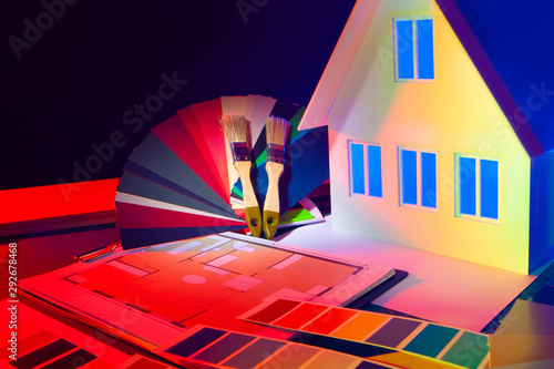Layout of the cottage on a ...