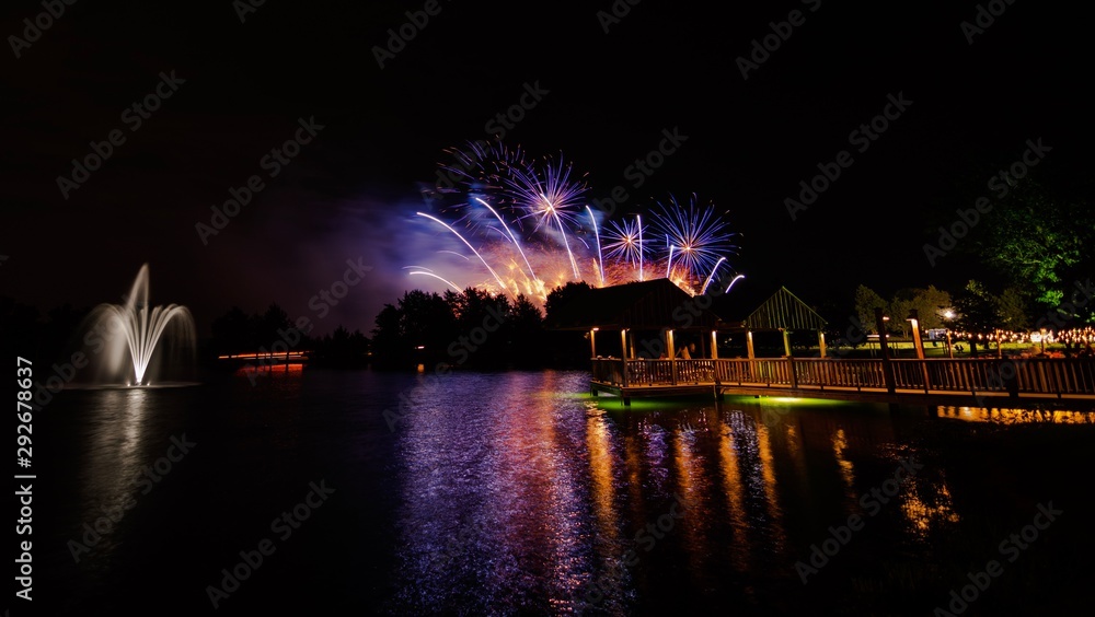 Fireworks at the lake