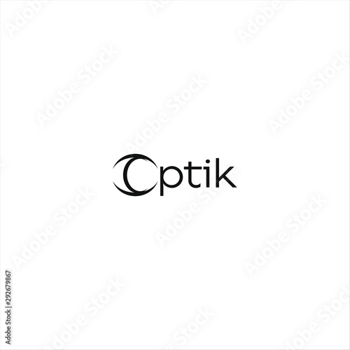 black optic and  typography  logo design simple