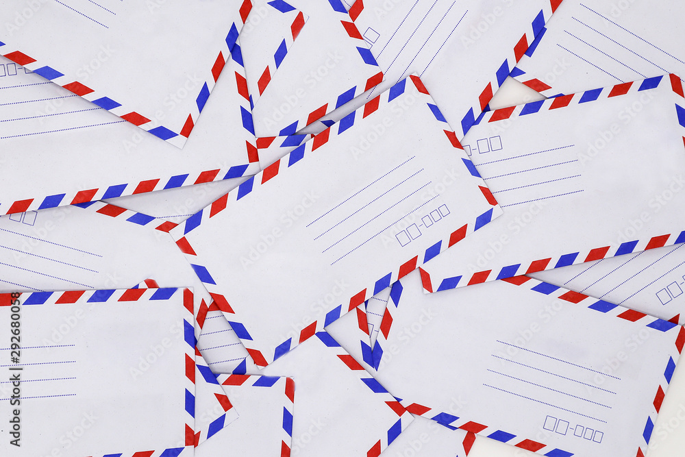 Obraz premium Airmail envelopes on white background.