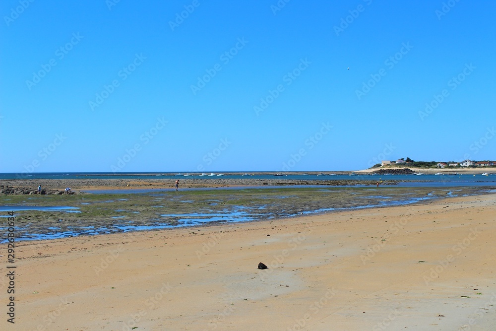 La plage de la Remigeasse à marée basse