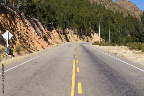 Bolivian road from Tarabuco to Sucre photo