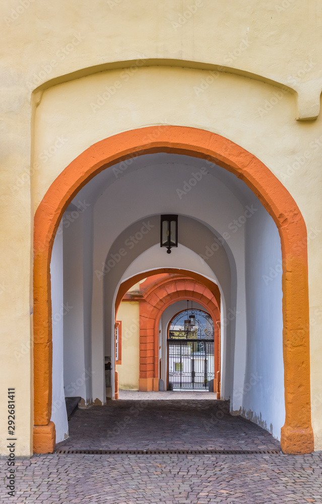 Entrance corridor of the castle in Hachenburg, Germany