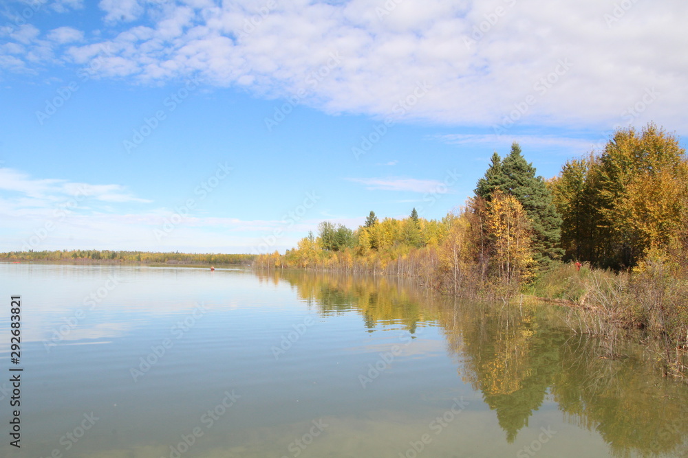 Autumn Reflections On The Lake, Elk Island National Park, Alberta