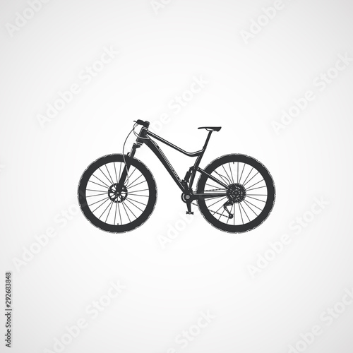 Full suspension mountain bike, vector. © unien