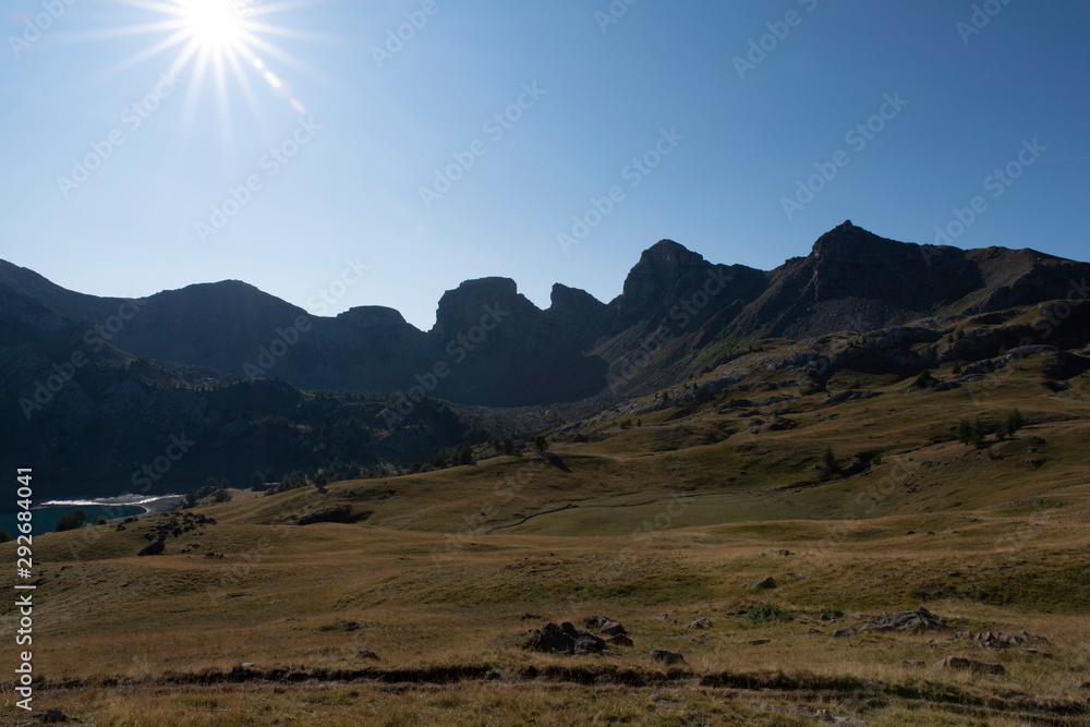 Mountain landscape in summer in the French Alps