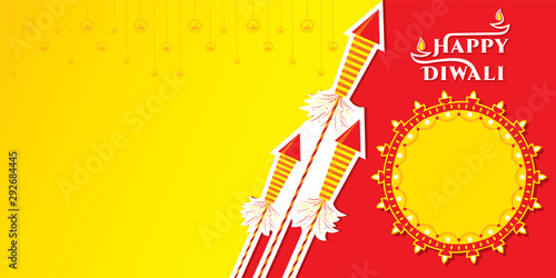 Happy Diwali festival of light in india, Vector illustration