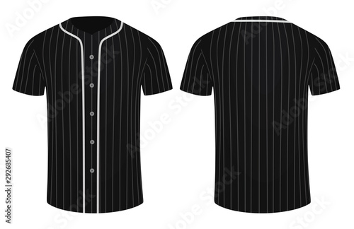 Black baseball shirt. vector illustration