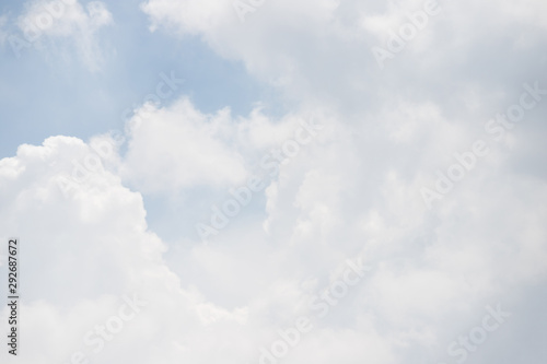 Photography white cloud and blue sky background. weather forecast cloudy day.