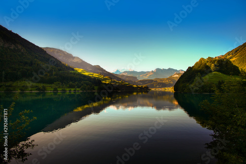 lake lungern Switzerland - famous fishing lake in Switzerland © Peter Hofstetter