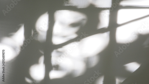 Abstract background photo the window shadow and sun lighting on the white PVC